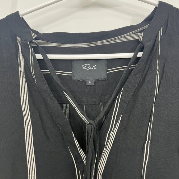 Rails Medium Black, Cream Stephanie Striped Shirt Dress - Picture 9 of 15